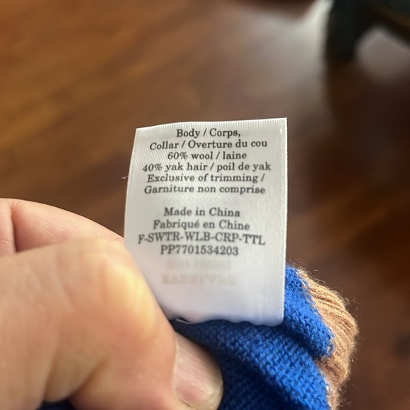 Everlane Muck Neck Wool Stripped Sweater Size S - Picture 12 of 13